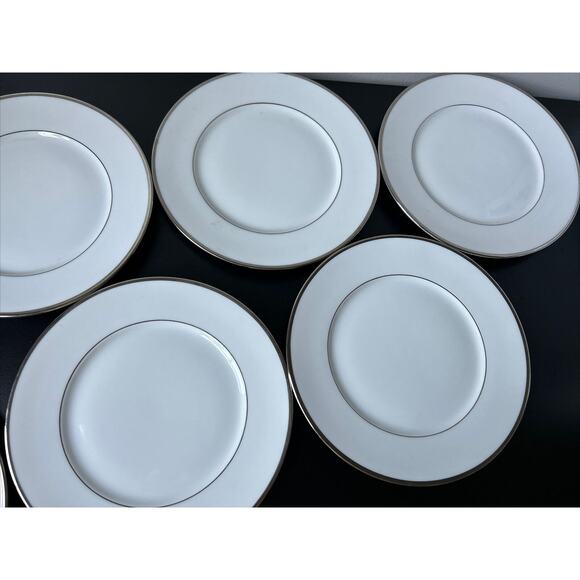 Set of 7 Furstenberg Nobility‎ German White & Gold Trim 8-inch Plates Dinnerware - Picture 4 of 8
